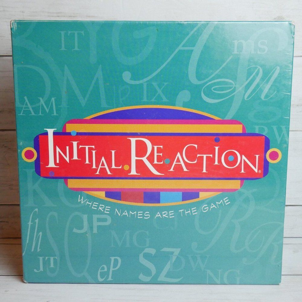 Initial Reaction Where The Names Are The Game Adult Board Game NEW Read Desc
